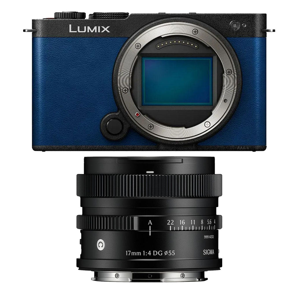 Panasonic LUMIX S9 (Night Blue) w Sigma 17mm f4 Contemporary Lens (Black)