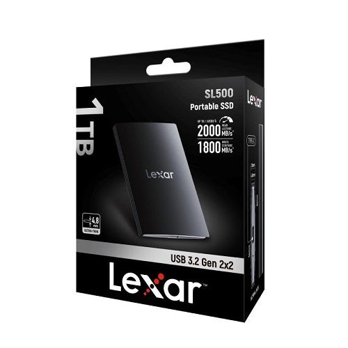 Lexar SL500 Portable SSD with Magnetic Sleeve - 1TB