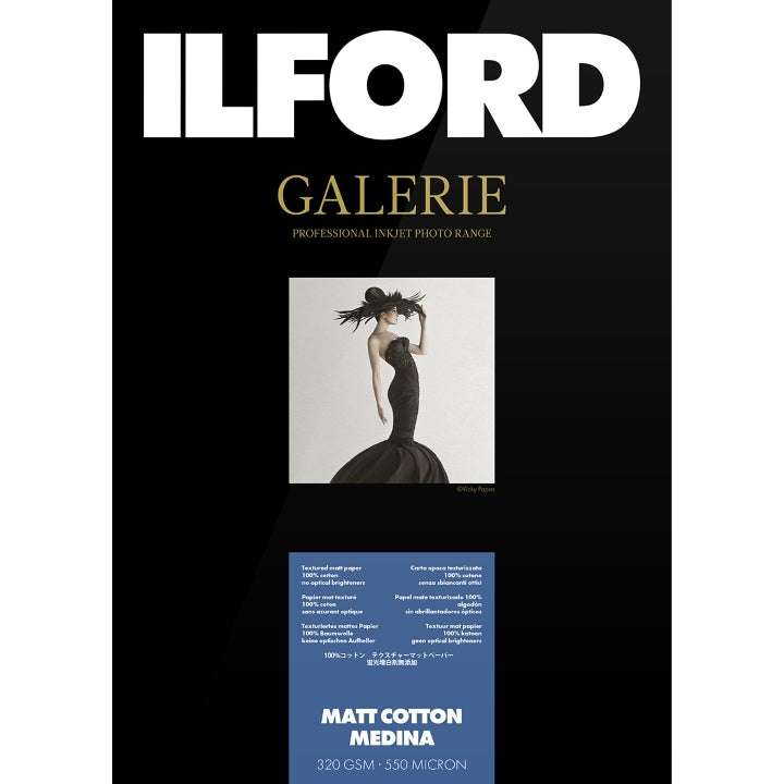 Ilford Galerie Matt Cotton Medina 320gsm 17" 43.2cm x 15m Roll