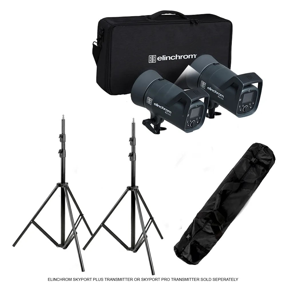 Elinchrom ELC 500/500 Flash Set + Stand Set