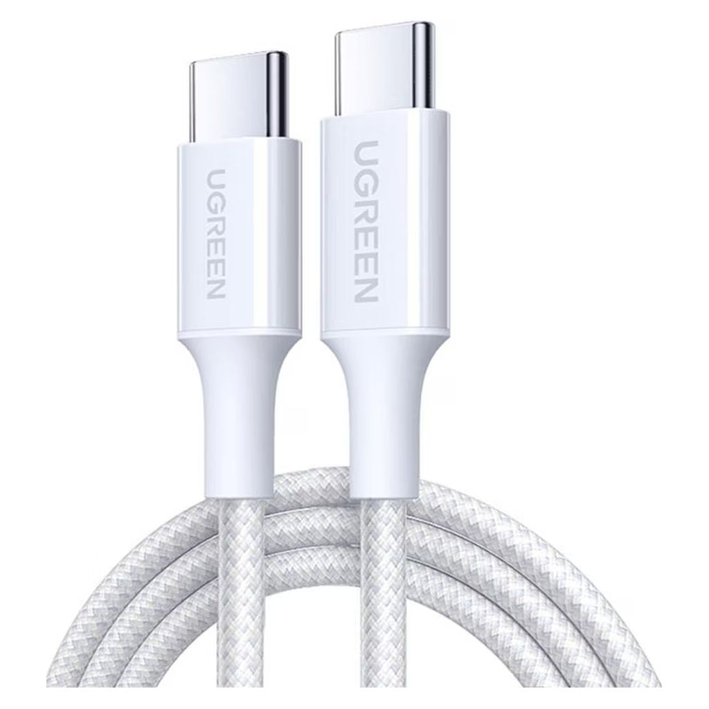 UGREEN USB-C to USB-C 3A/60W Braided Cable White 1m