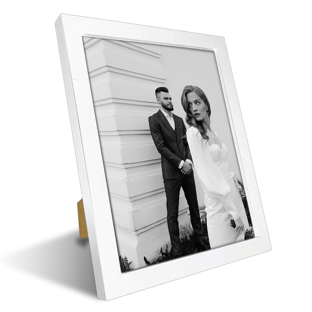 Framed Print - Elegant 4×6" White