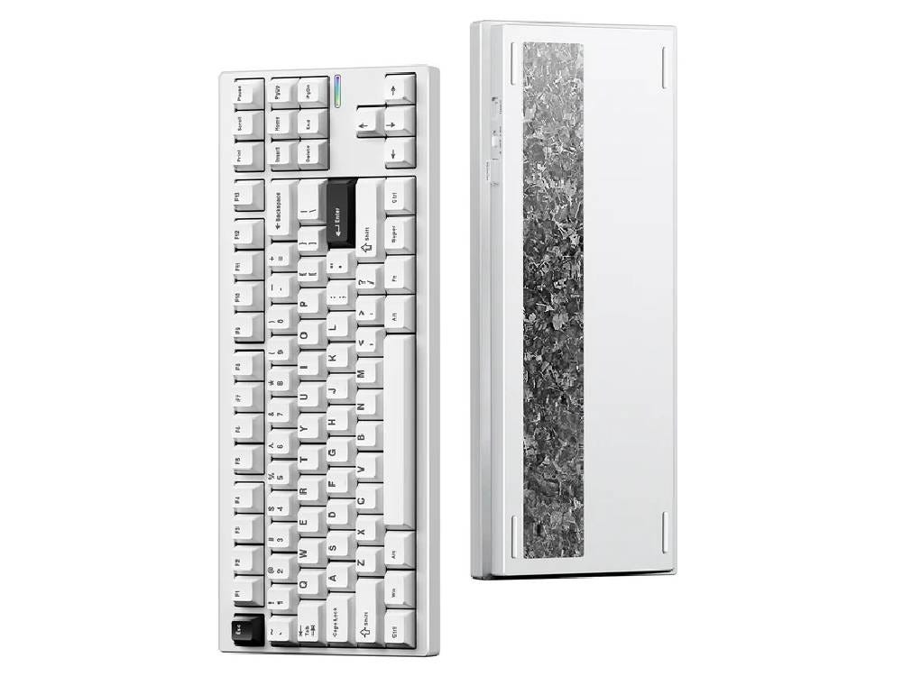 MCHOSE GX87 80% Wireless Aluminum Keyboard (White) (Vintage White Switch) 