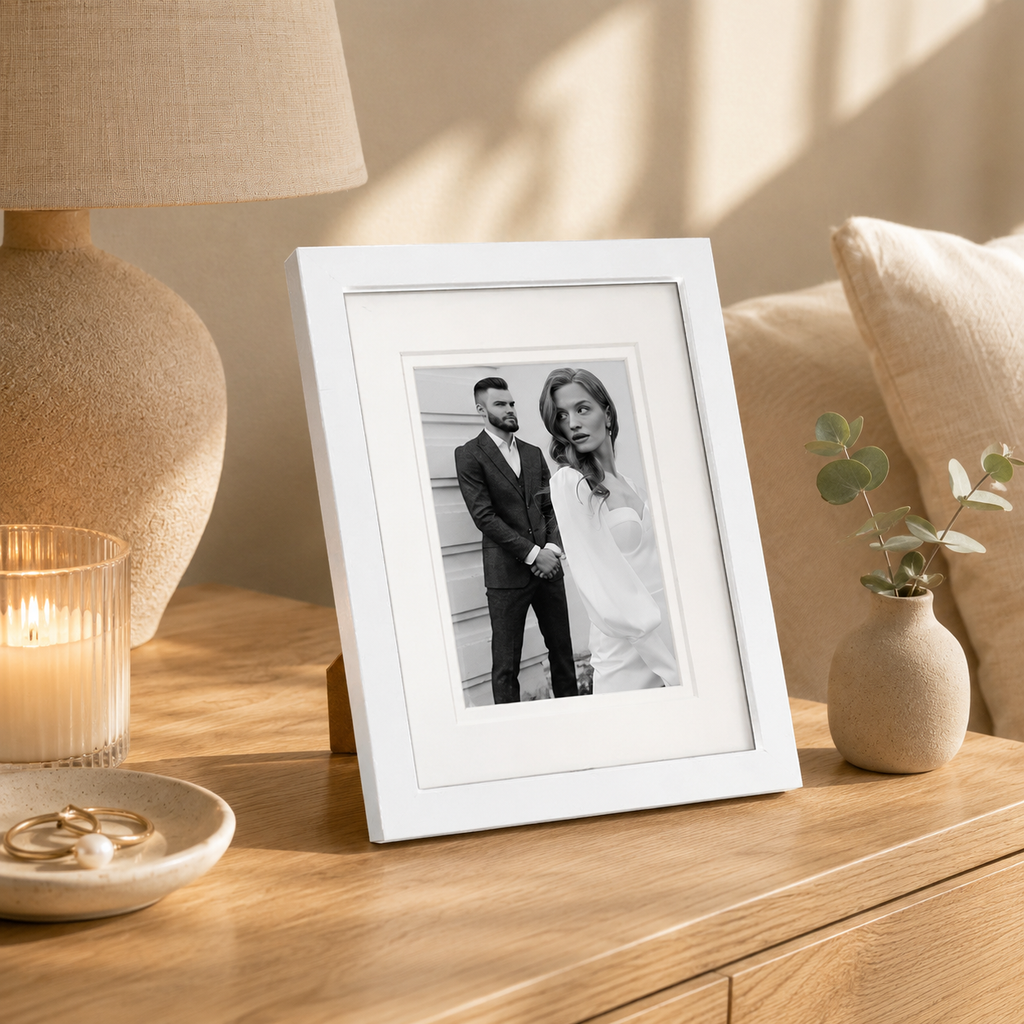 Framed Print - Elegant Deluxe 6x8" - White