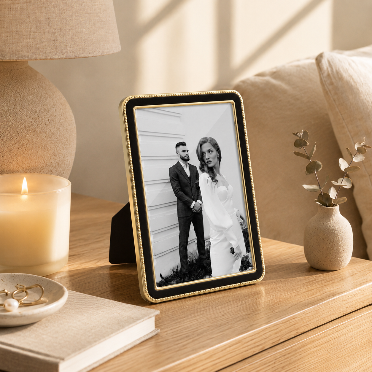 Profile Framed Print - Heirloom 8x10" - Black & Gold