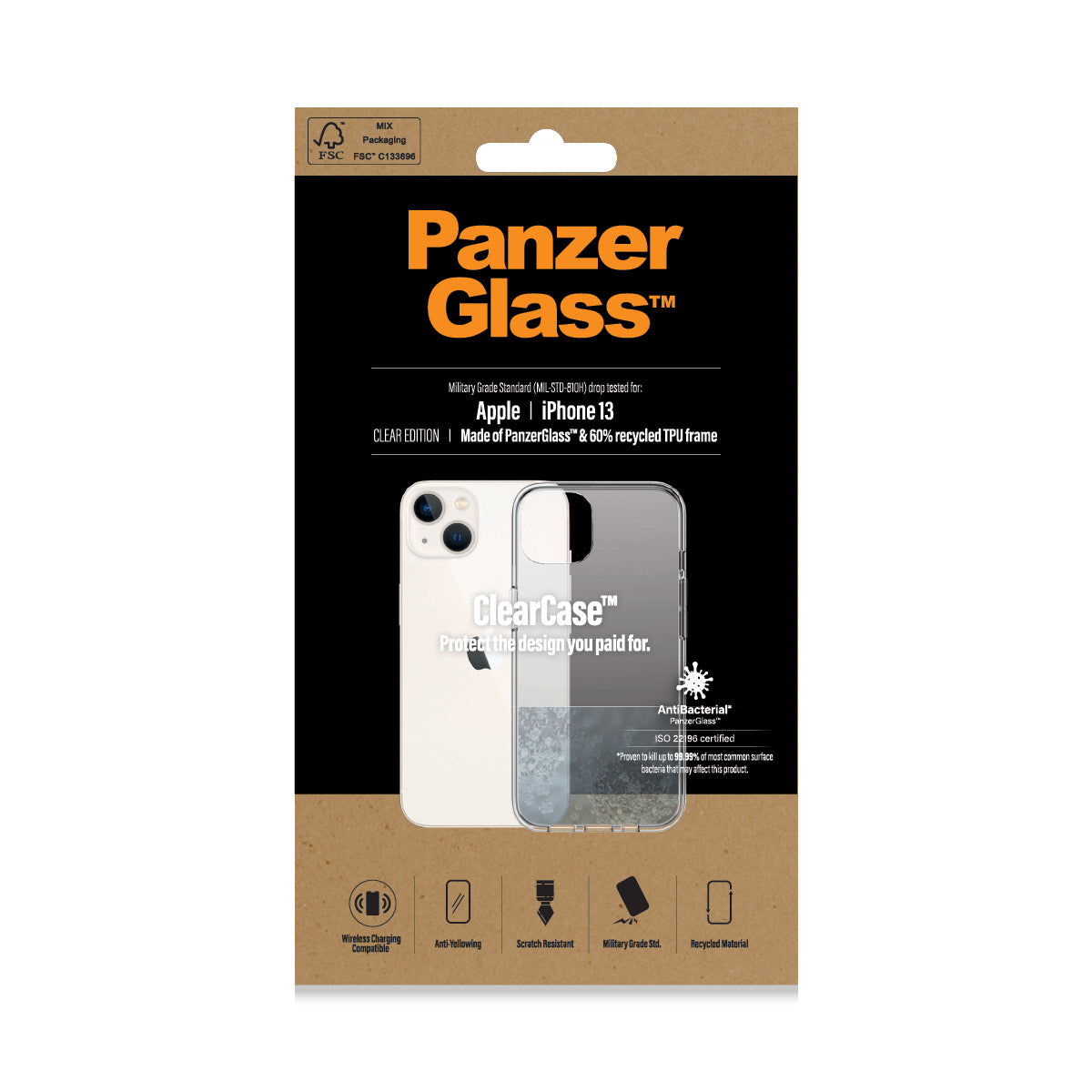 PanzerGlass ClearCase for Apple iPhone 13 Clear Frame 0313