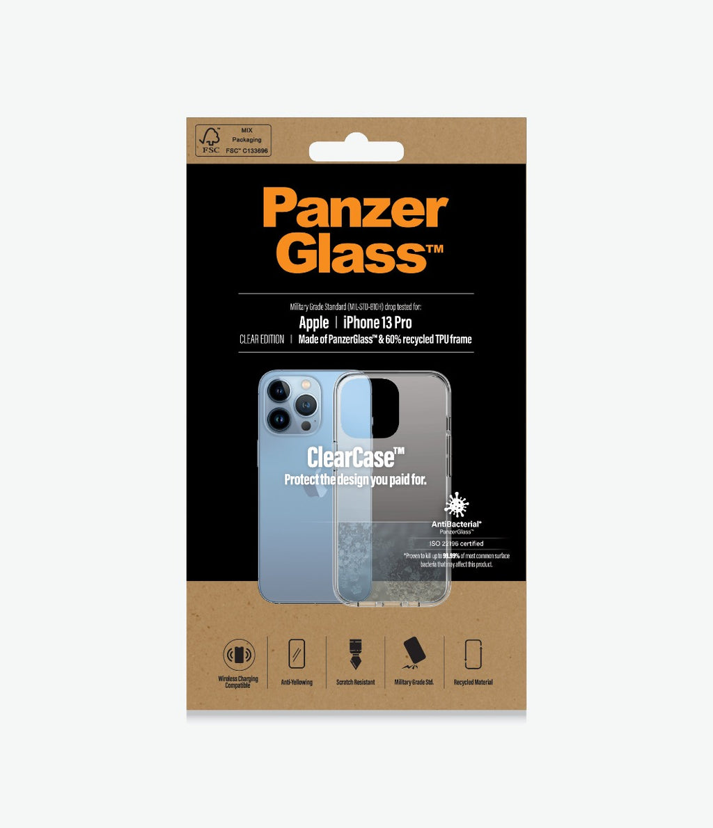 PanzerGlass ClearCase for iPhone 13 Pro (Black Frame)