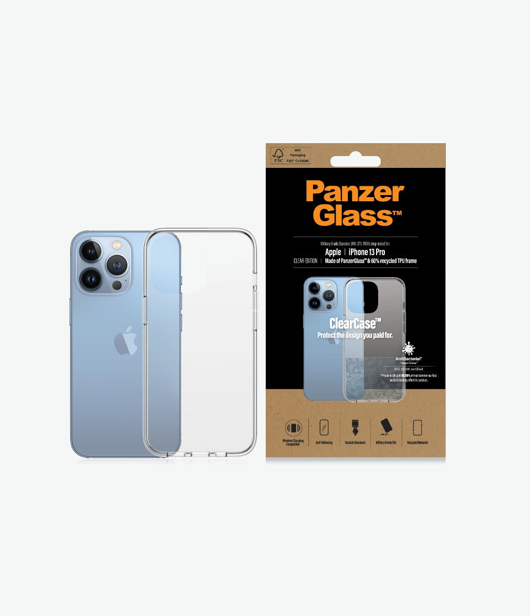 PanzerGlass ClearCase for iPhone 13 Pro (Black Frame)