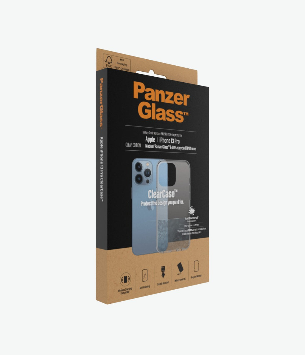 PanzerGlass ClearCase for iPhone 13 Pro (Black Frame)