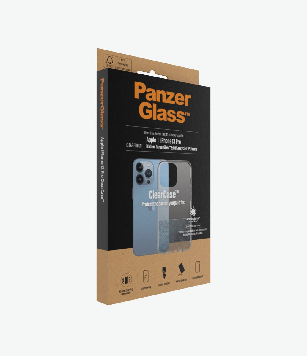 PanzerGlass ClearCase for iPhone 13 Pro (Black Frame)