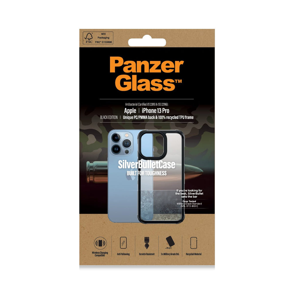 PanzerGlass ClearCase for iPhone 13 Pro (Black Frame)