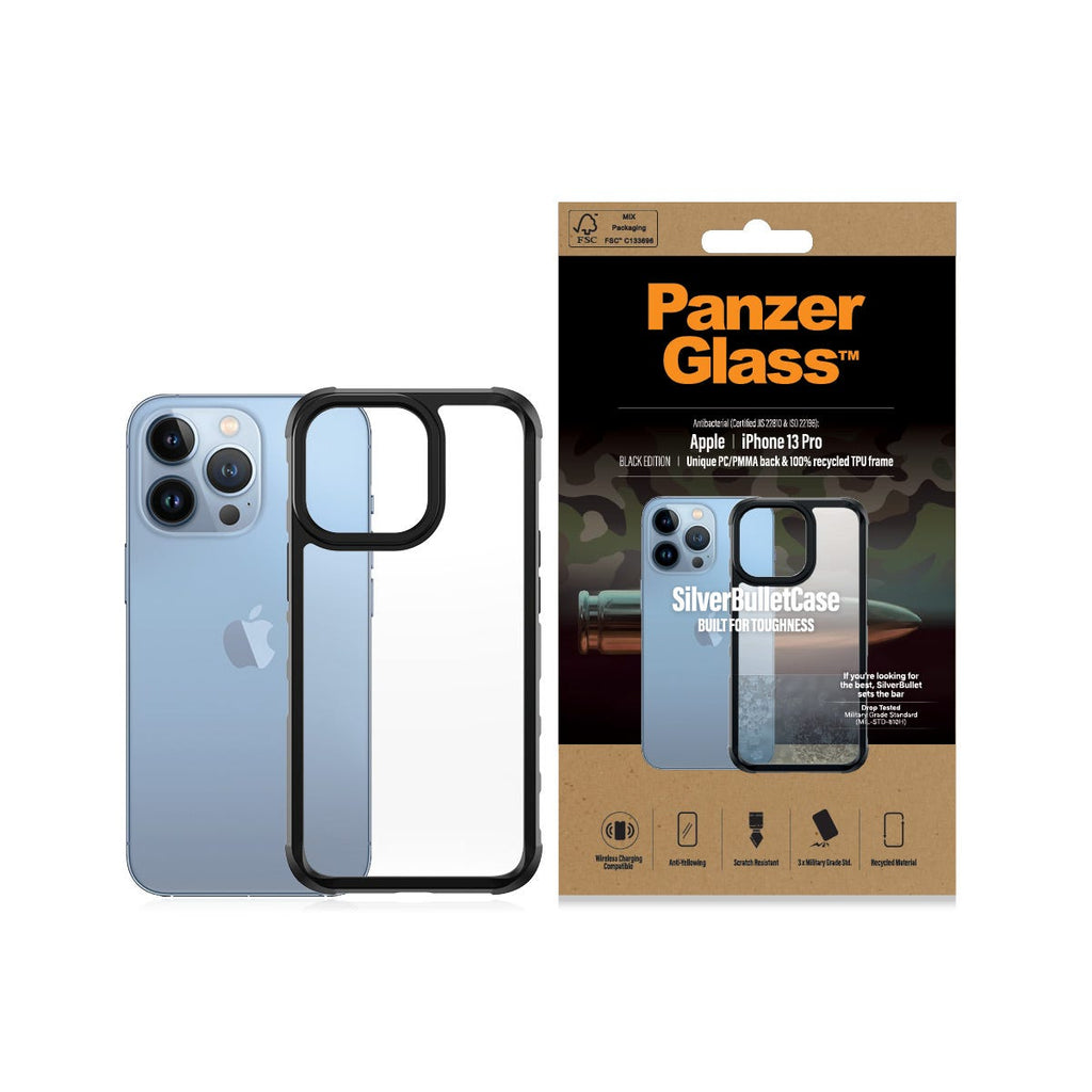 PanzerGlass ClearCase for iPhone 13 Pro (Black Frame)