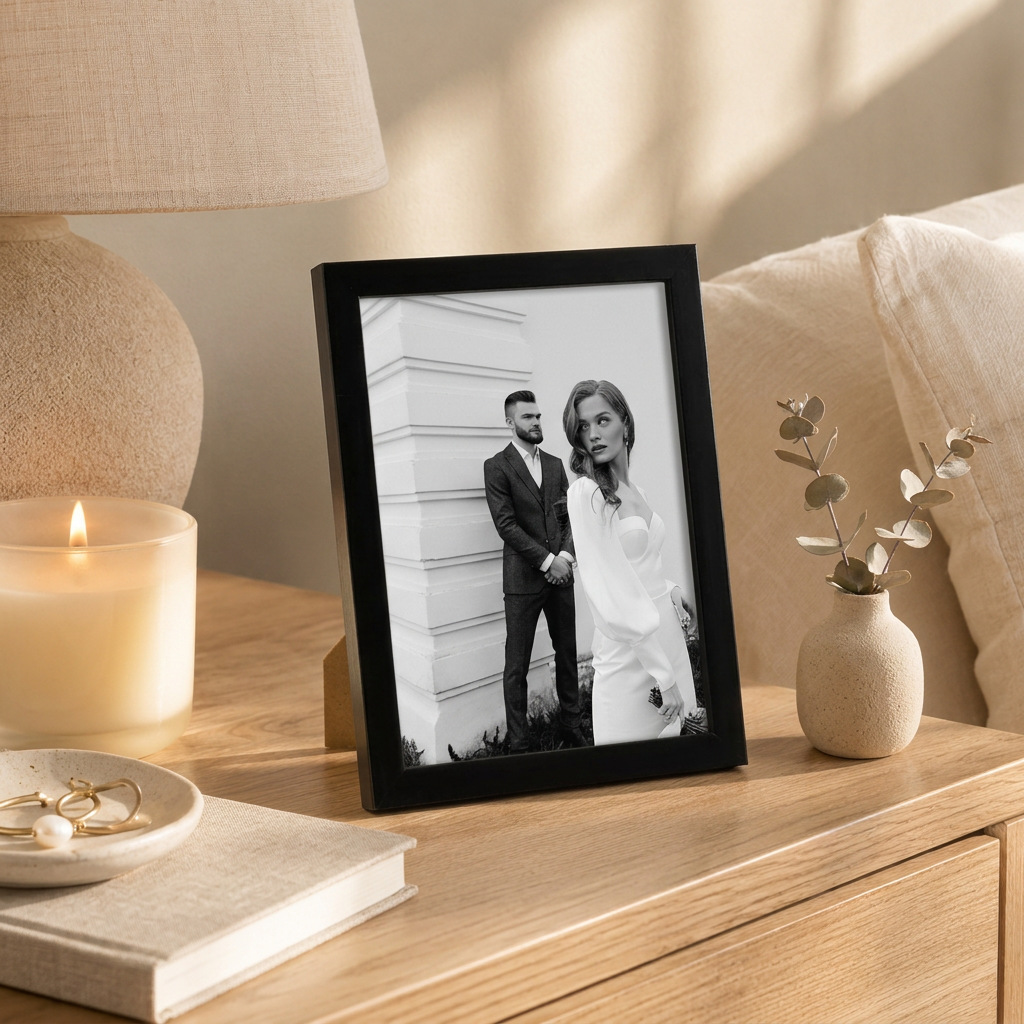 Framed Print - Elegant 5x7" Black