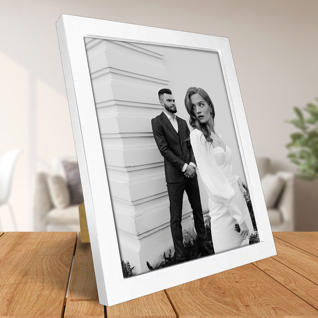 Framed Print - Elegant 5x7" - White