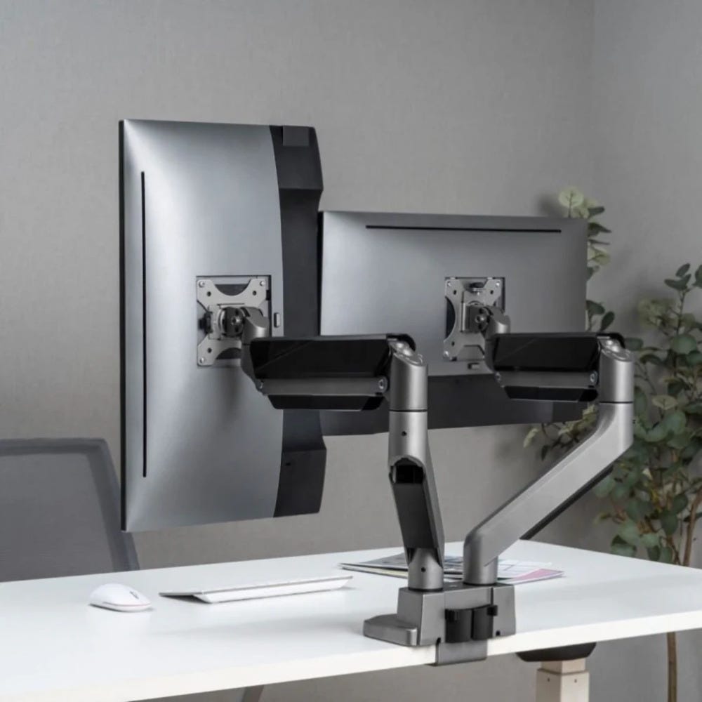 mbeat actiVIVA Heavy Duty Dual Monitor Screen Gas Spring Monitor Arm