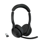 Jabra Evolve2 55 MS USB-A Stereo Bluetooth Headset with Charging Stand