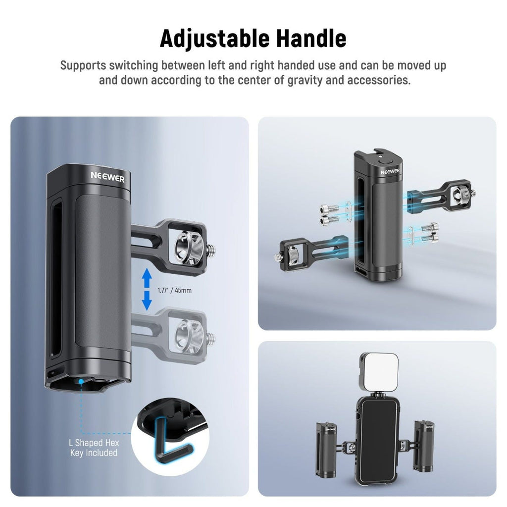 NEEWER PA-005E Side Handle with Wireless Trigger for Phone Cage