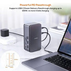 Mbeat 14 in 1 USB4 Docking Station with 8K Video 40Gbps Data (Space Grey)