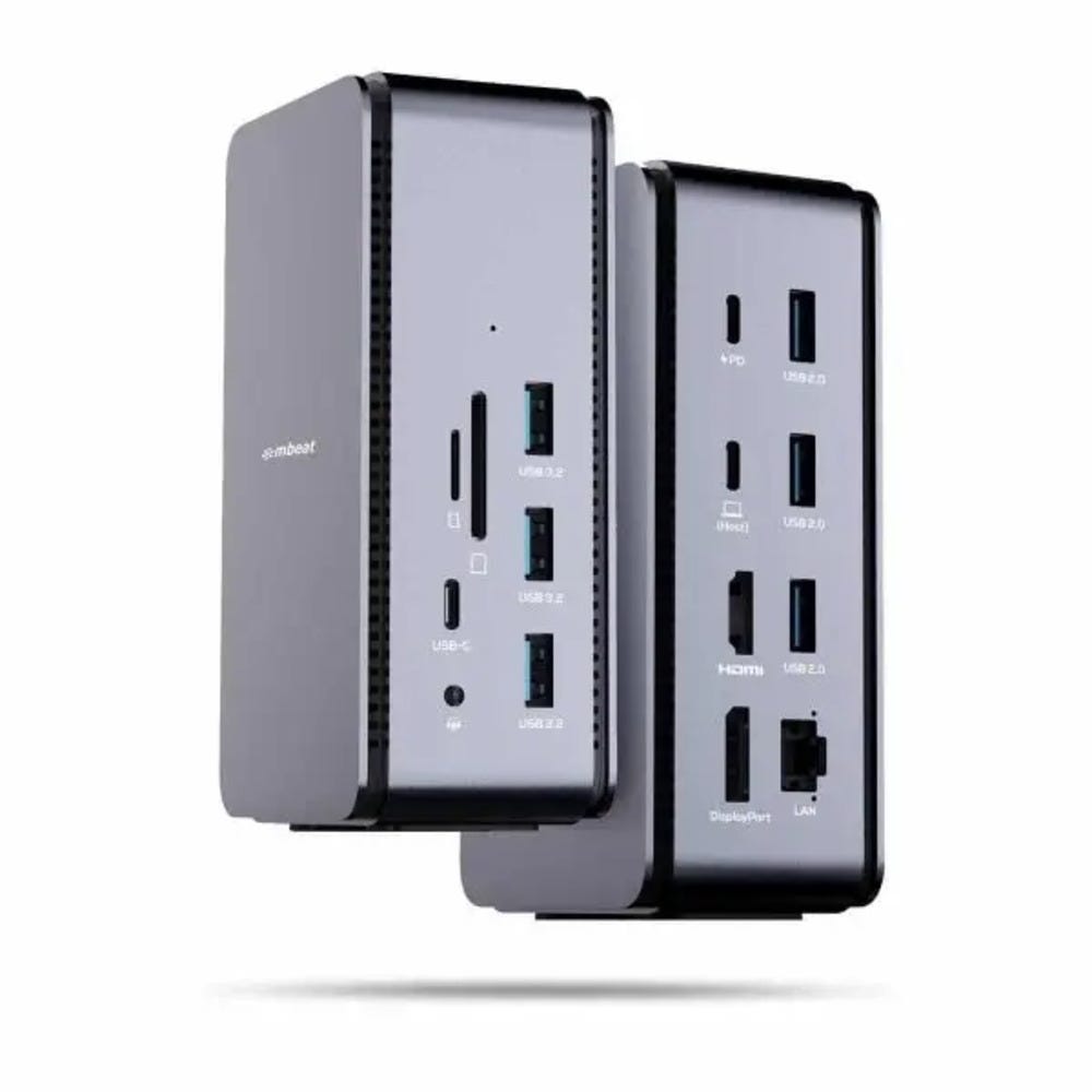 Mbeat 14 in 1 USB4 Docking Station with 8K Video 40Gbps Data (Space Grey)