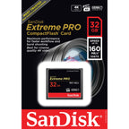 SanDisk 32GB Extreme Pro CompactFlash 160MB/s Memory Card
