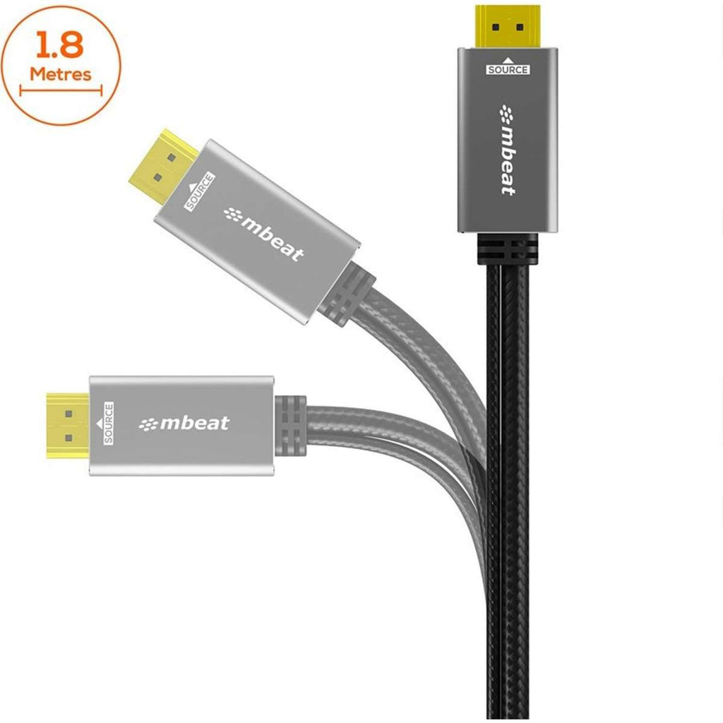 mbeat Tough Link 1.8m HDMI to VGA Cable with USB Power & 3.5mm Audio