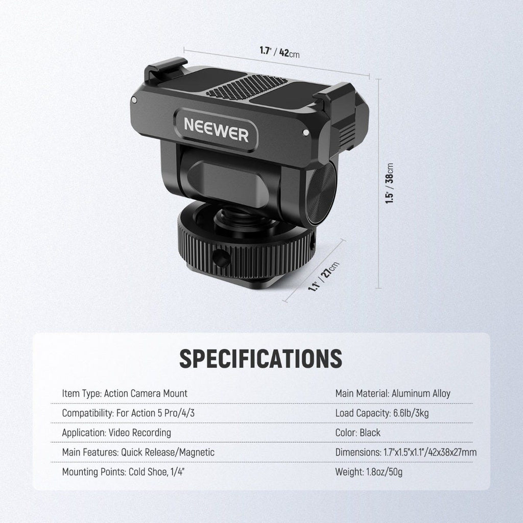 NEEWER AC012 Mount Adapter for DJI Osmo Action