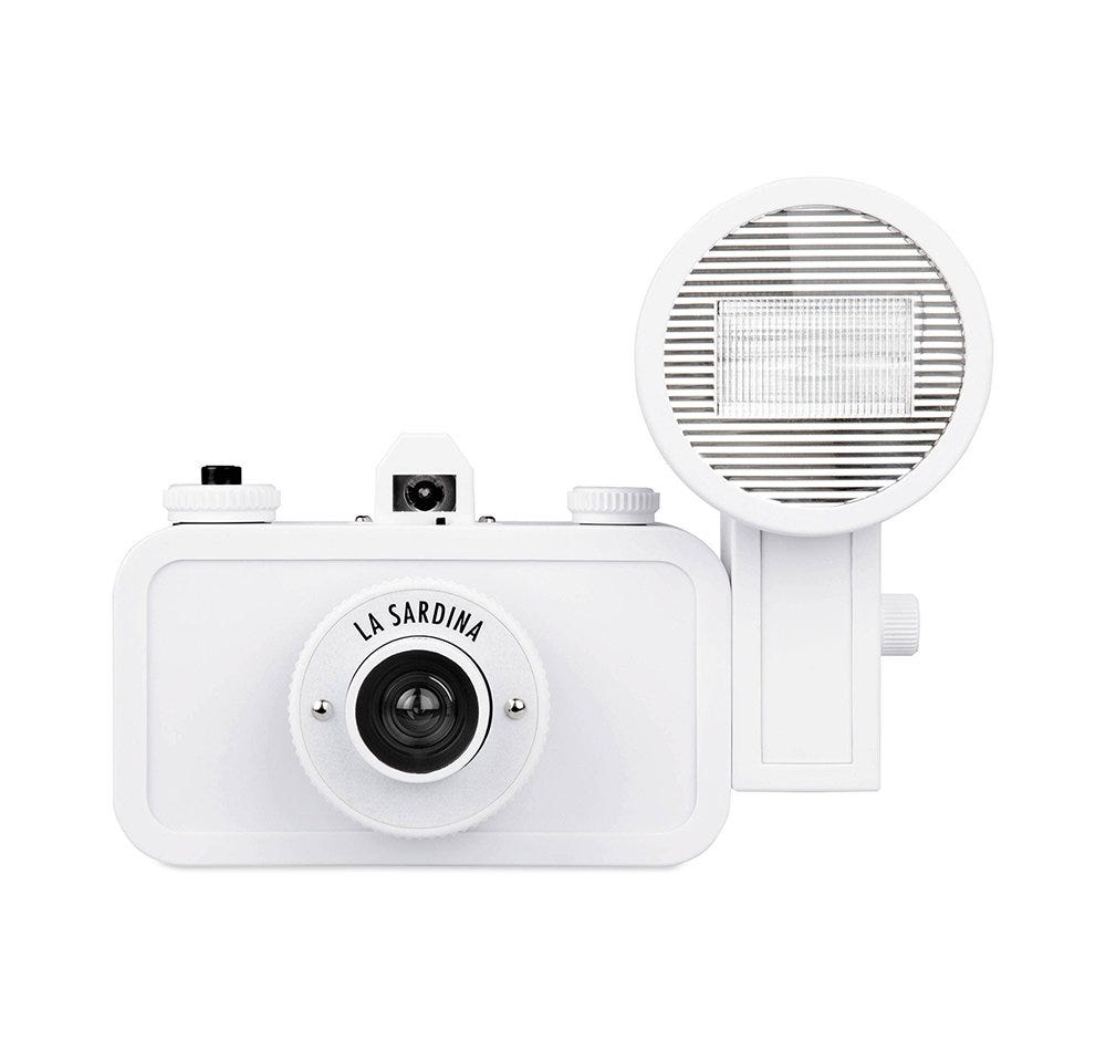 Lomography La Sardina DIY Camera w/ Flash - White Edition