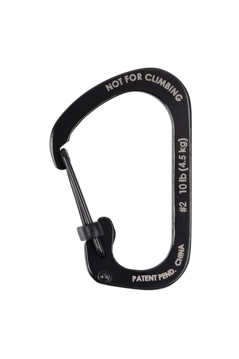Nite Ize SlideLock Carabiner Stainless Steel #2 - Black
