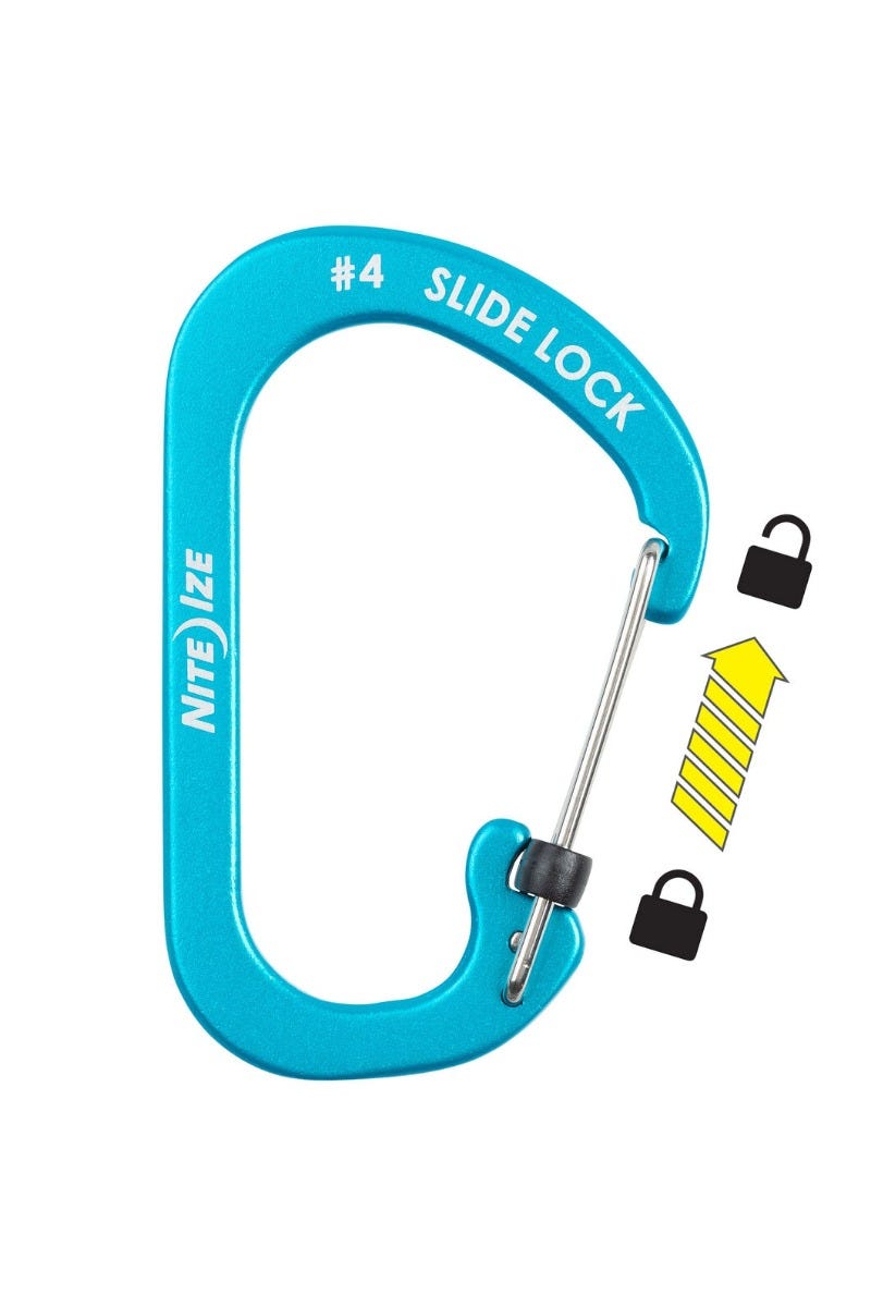 Nite Ize SlideLock Carabiner Aluminium #4 - Blue