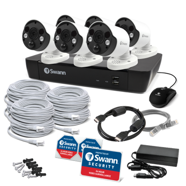 Swan 6 Camera 8 Channel 4K Professional NVR Security System
