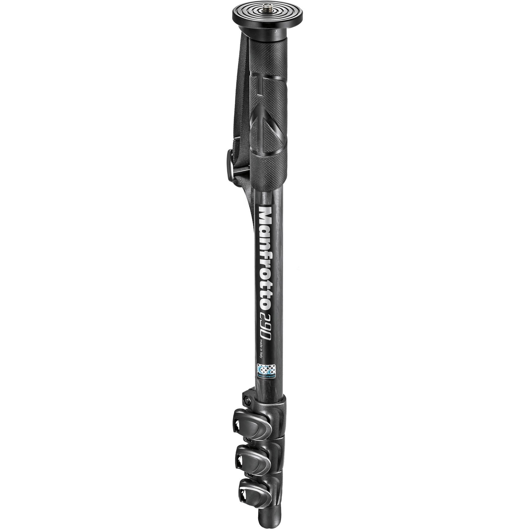 Manfrotto Monopod 290 Carbon 4 section with a safe payload of 5 kg (MM290C4)