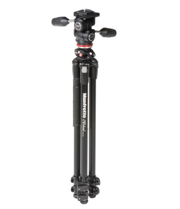 Manfrotto Tripod Kit 290 Dual 3 Way Pan and Tilt Head - MK290DUA3-3W
