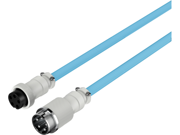 HyperX Gaming USB-C to USB Coiled Cable (Light Blue)