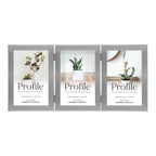 Profile - Eternal 4x6" Vertical Triple Photo Frame - Silver