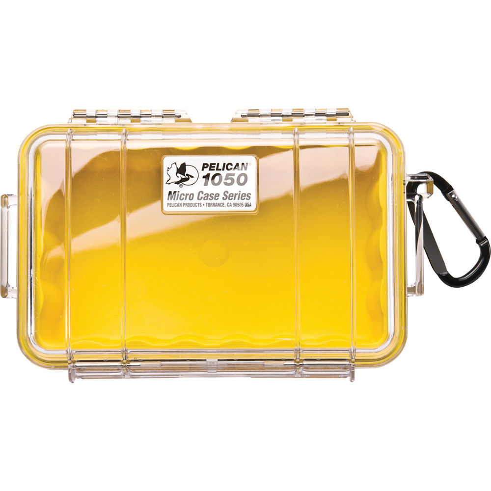 Pelican 1050 Micro Case - Clear with Yellow Liner