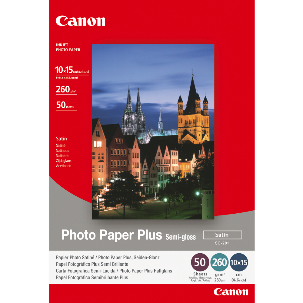 Canon Semi Gloss Photo Paper 6" x 4" 20 Sheets