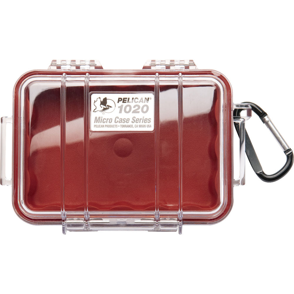 Pelican 1020 Micro Case - Clear with Red Liner