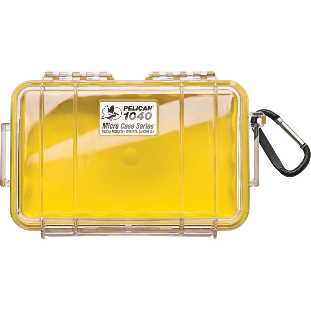 Pelican 1040 Micro Case - Clear with Yellow Liner (1040CWY)