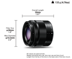 Panasonic 35-100MM f/4-5.6 MEGA OIS BLACK Lens