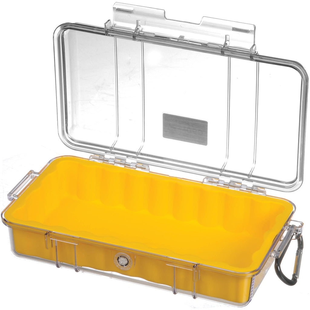Pelican 1060 Micro Case - Clear with Yellow Liner