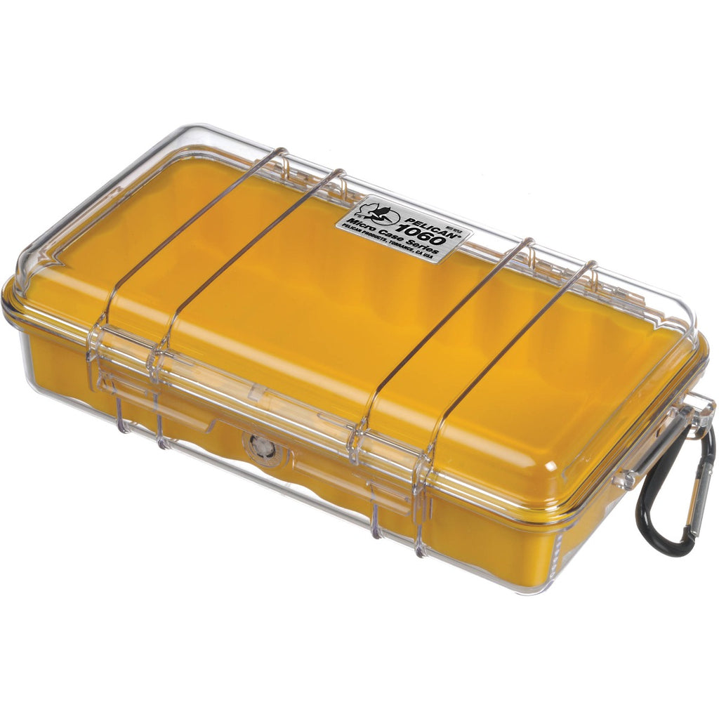 Pelican 1060 Micro Case - Clear with Yellow Liner