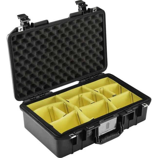 Pelican 1485 Air Case with Padded Yellow Dividers - Black