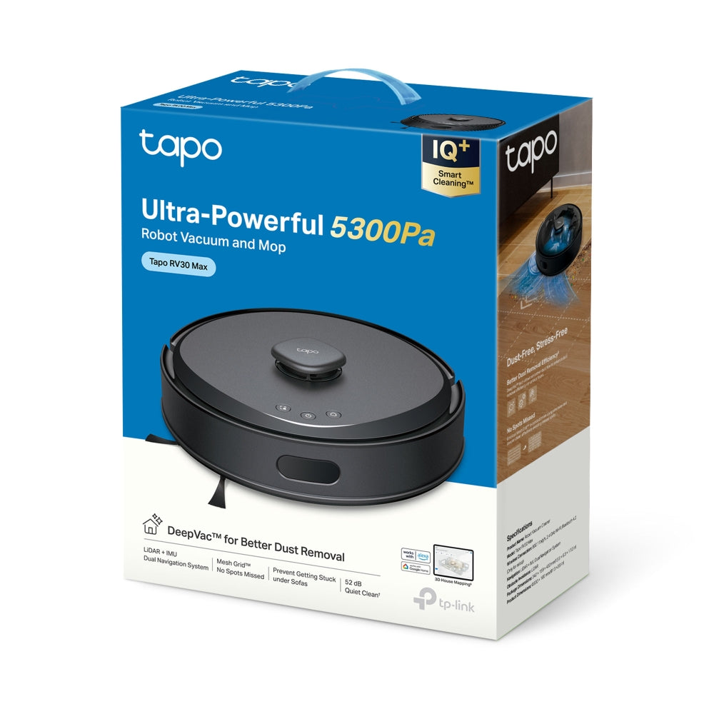 TP-LINK Tapo RV30 Max 5300Pa Hyper Suction Robot Vacuum Mop
