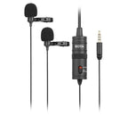 BOYA BY-M1DM Dual Mic. Lavalier Microphone for Smartphones & DSLR