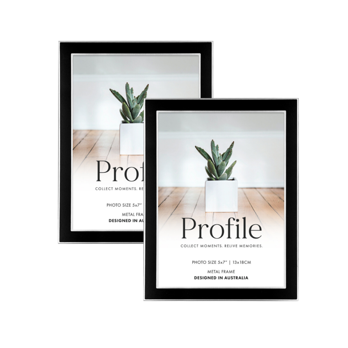 Eternal Black 5x7 Photo Frame 2 Pack Bundle