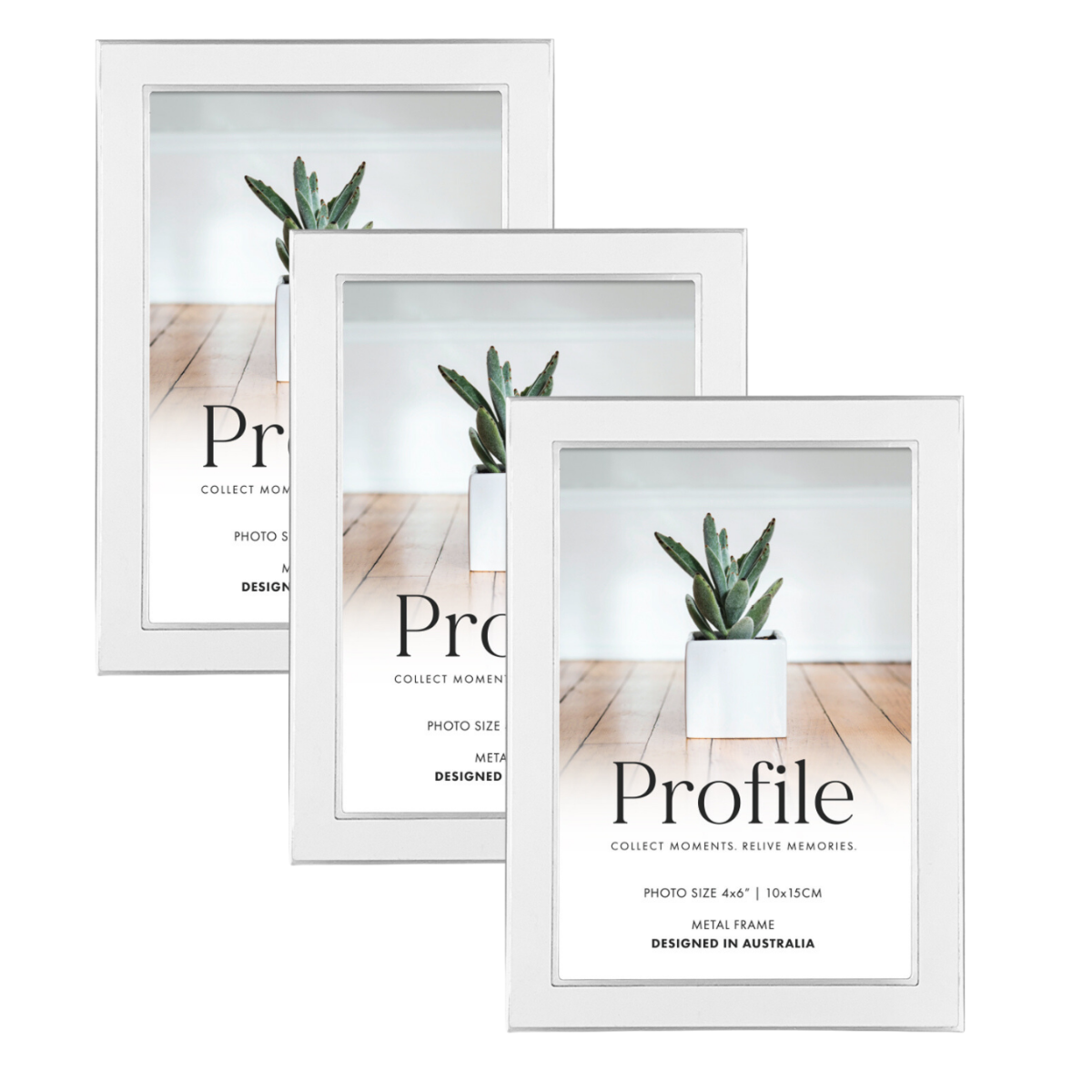Eternal White 4x6 Photo Frame 3 Pack Bundle