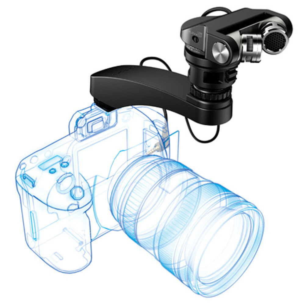 Tascam TM-2X Stereo Condenser Microphone for DSLR Cameras with Shoe Mount