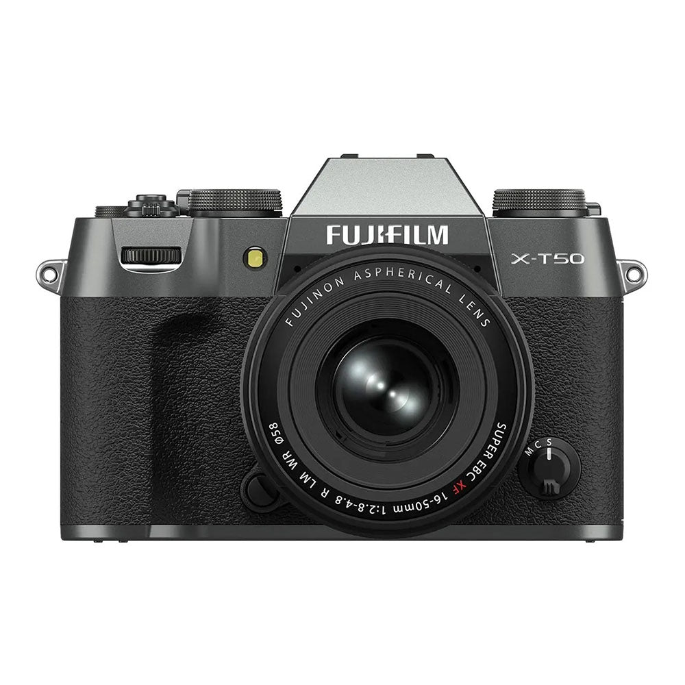 FUJIFILM X-T50 Camera w/ XF 16-50mm Lens (Charcoal Silver)