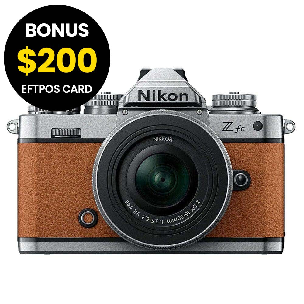Nikon Z fc Body Amber Brown with Nikkor Z DX 16-50mm VR Lens SL