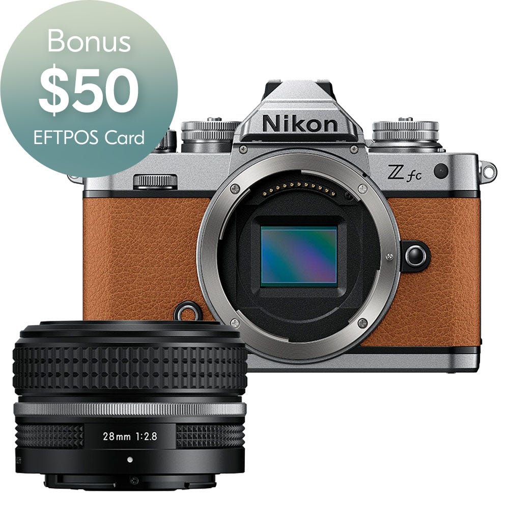 Nikon Z fc Body Amber Brown with Nikkor Z 28mm f/2.8 (SE)